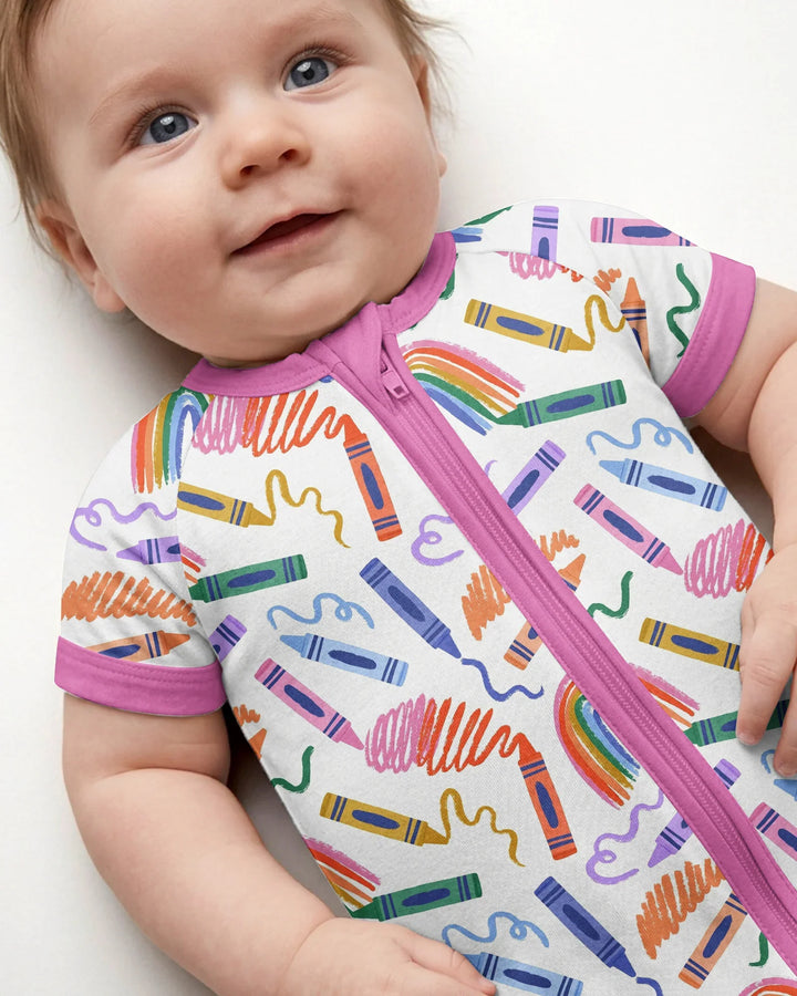 Crayon Chaos Bamboo Shorty Zippy