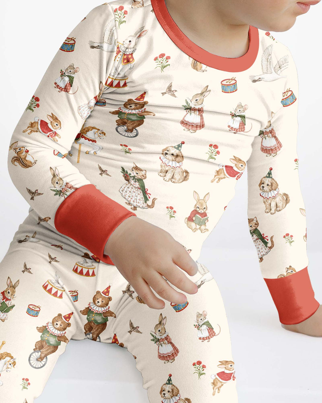 Winter & Vintage Bamboo Two Piece Long Sleeve Pajama Set