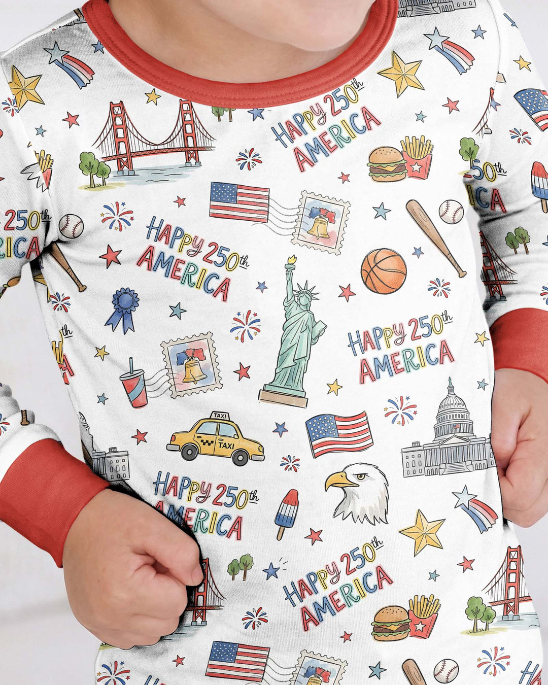 America 250 Celebration Bamboo Two Piece Long Sleeve Pajama Set