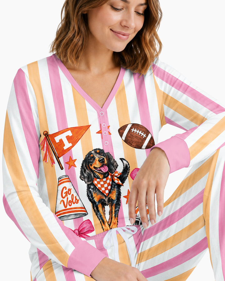 Game Day Puppy And Bows Bamboo Women Pajama Set