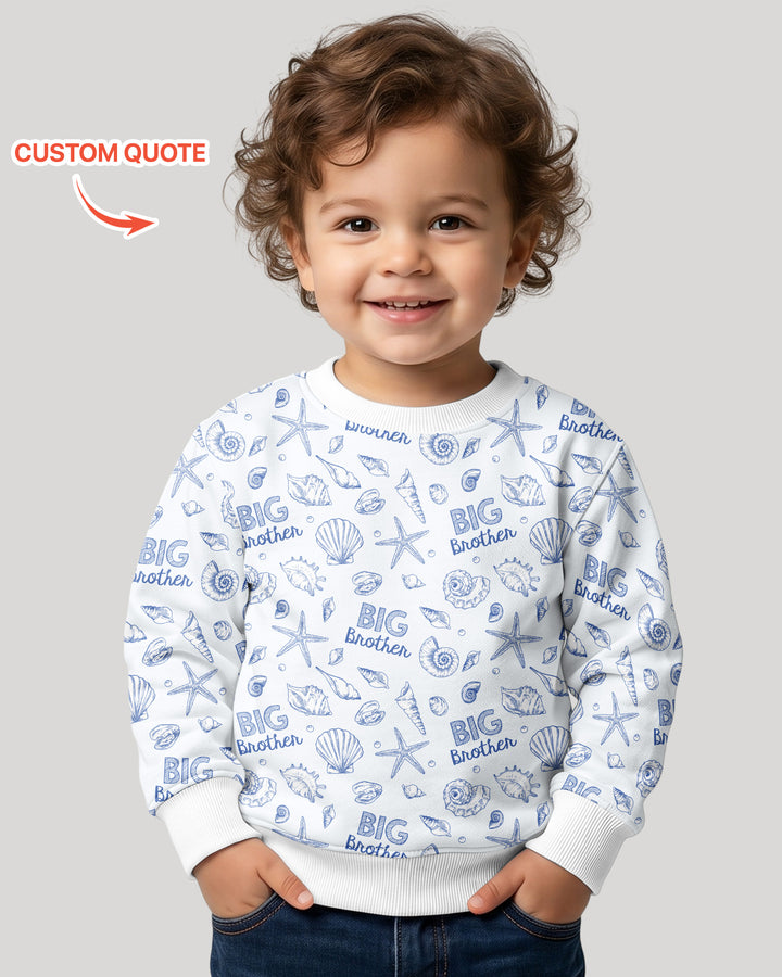 Coquette Seashell Matching Sibling Bamboo Crewneck Sweatshirt
