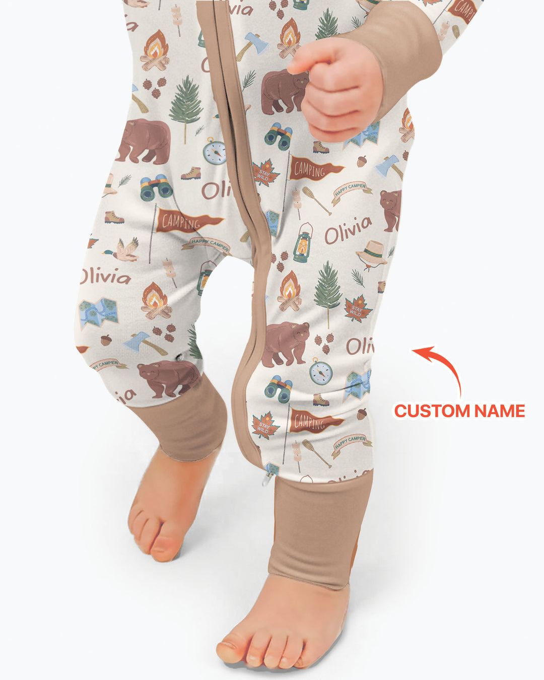 Custom Name Adventure Outdoors Bamboo Convertible Zippy