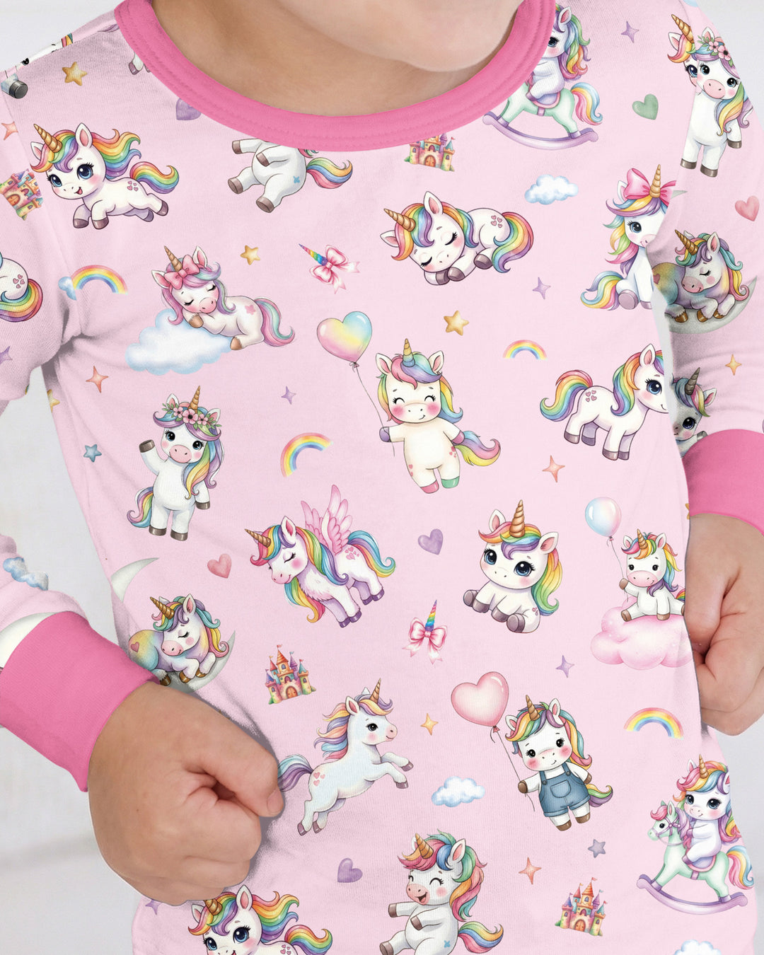 Kawaii Teddy Bamboo Two Piece Long Sleeve Pajama Set