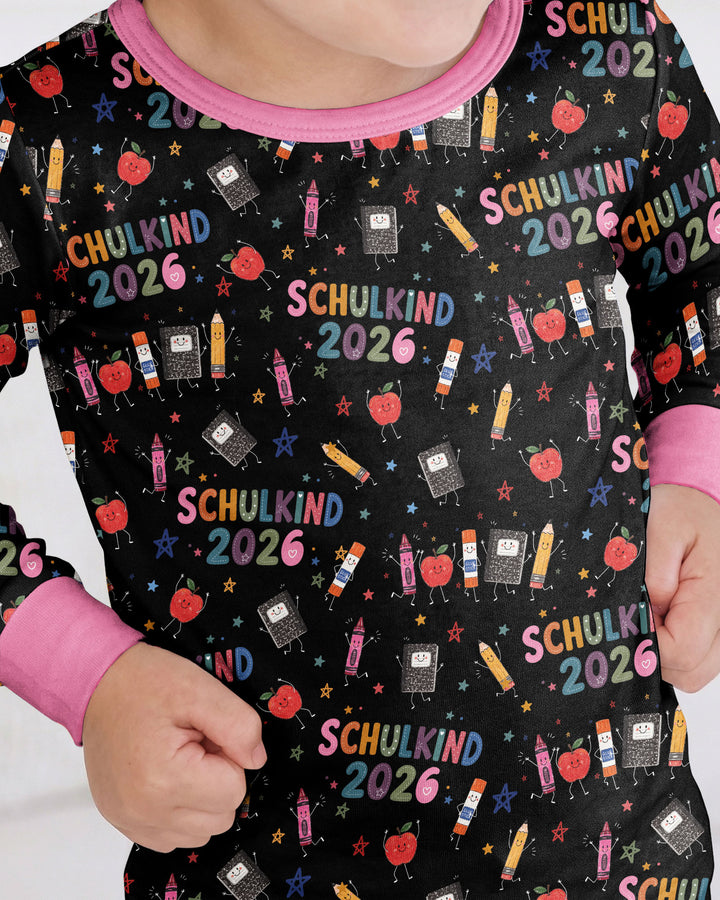 First Day Fun 2026 Bamboo Two Piece Long Sleeve Pajama Set