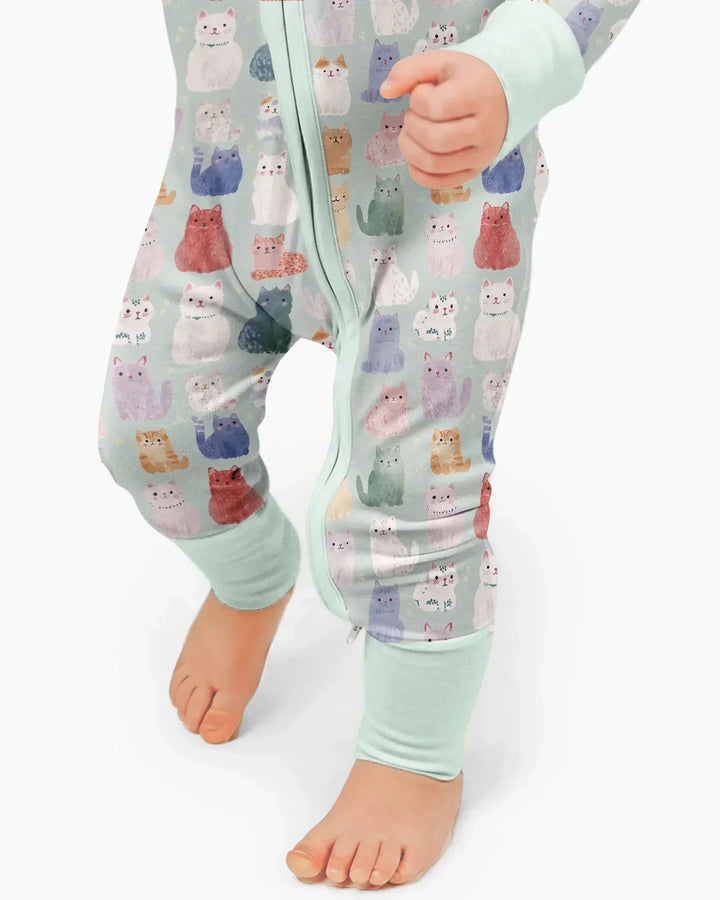 Enchanted Happy Kitty Family Matching Bamboo Convertible Zippy