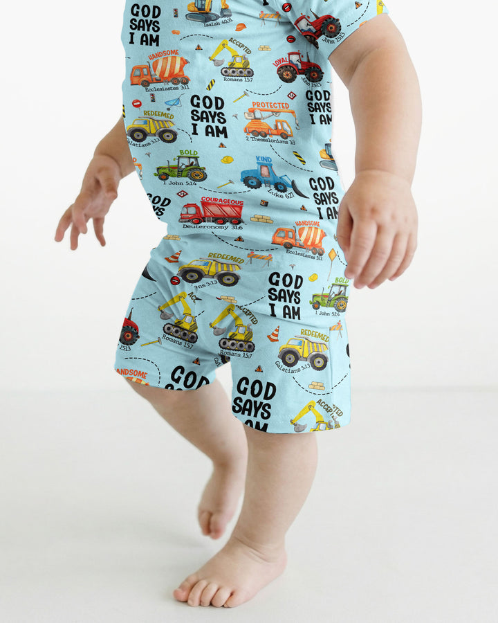 God Says I Am Boy Bamboo Two Piece Short Sleeve Shorts Pyjamas Set