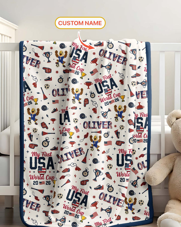 My First Soccer Cup 2026 Bamboo Blanket