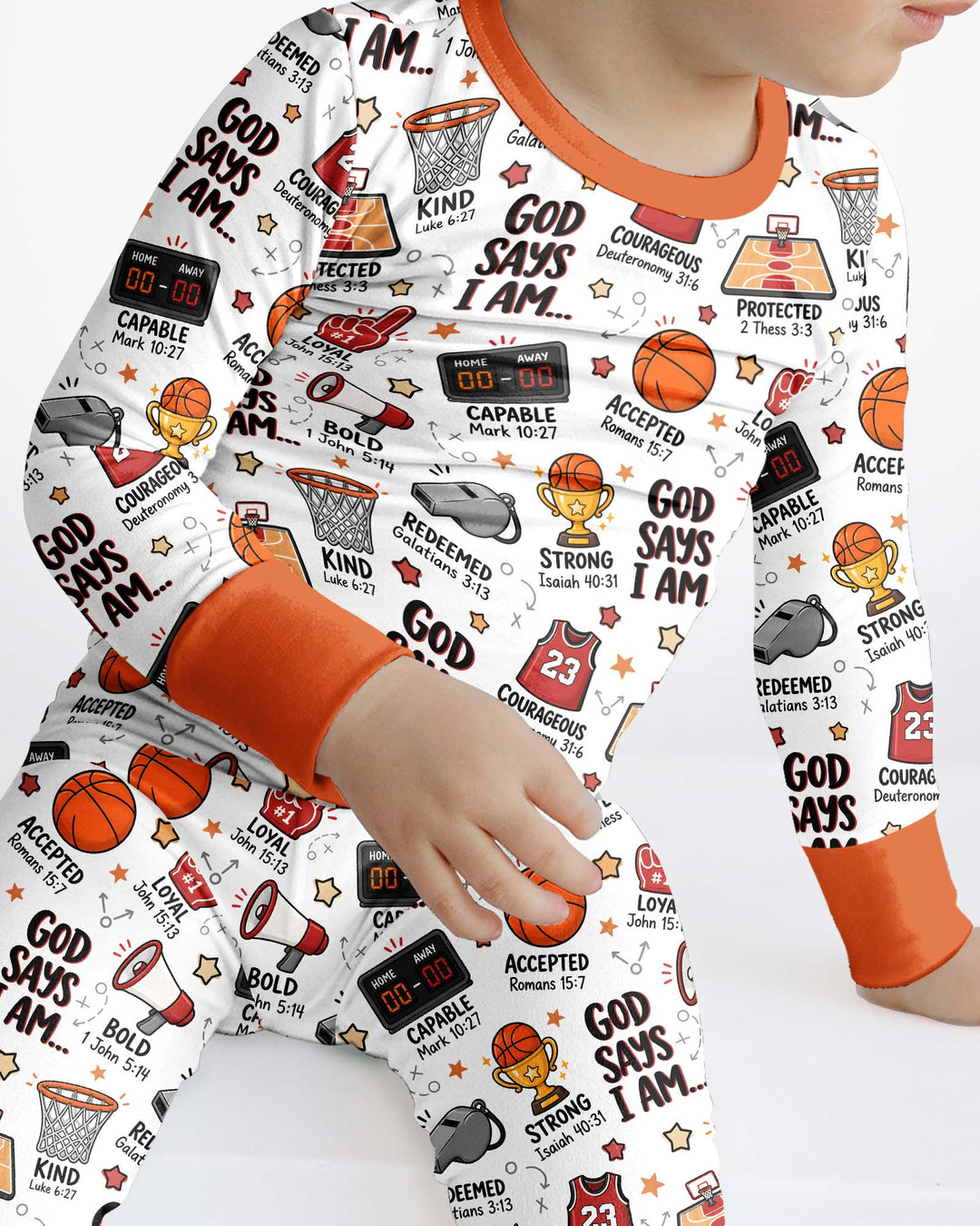 Basketball God Says I Am Bamboo Two Piece Long Sleeve Pajama Set