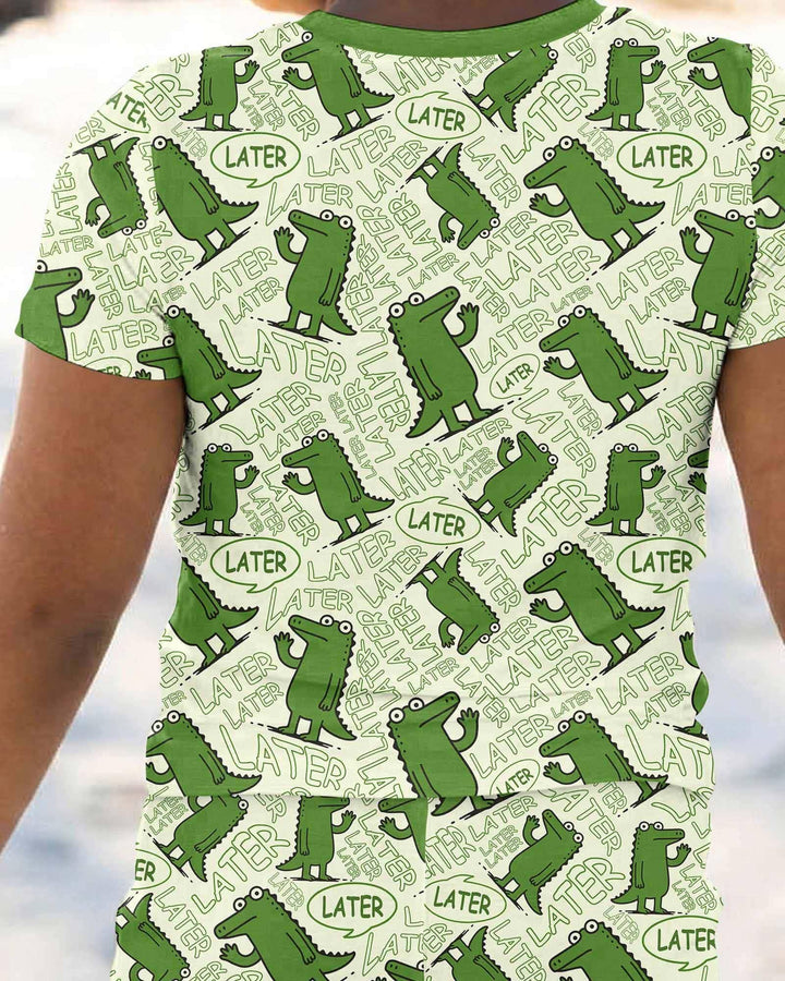 See you later, alligator! Bamboo Two Piece Short Sleeve Pajama Set