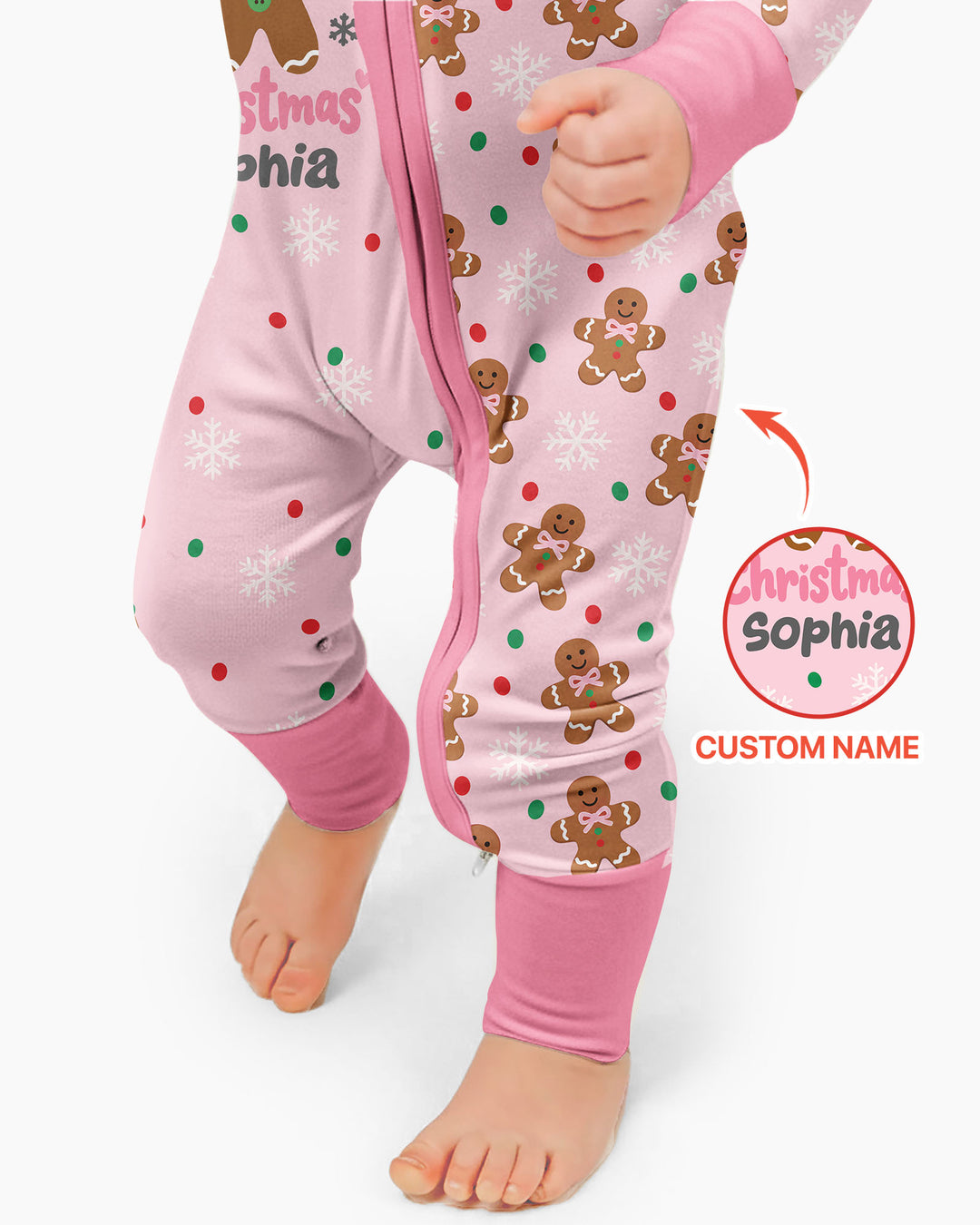 Custom Name My First Christmas  Bamboo Convertible Zippy