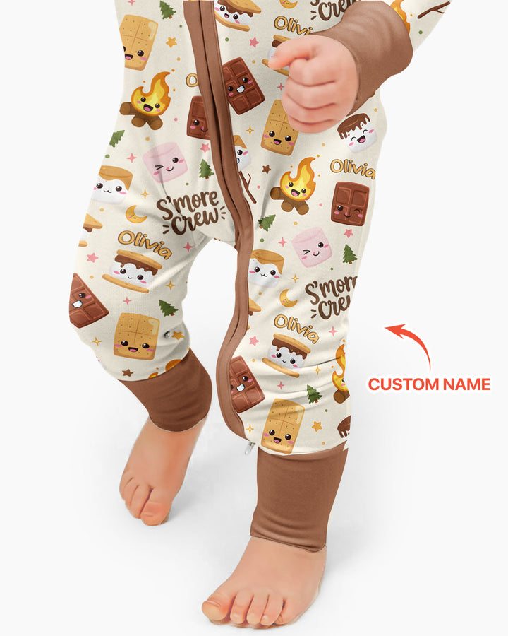 Custom Name Kawaii S'more Crew Family Matching Bamboo Convertible Zippy