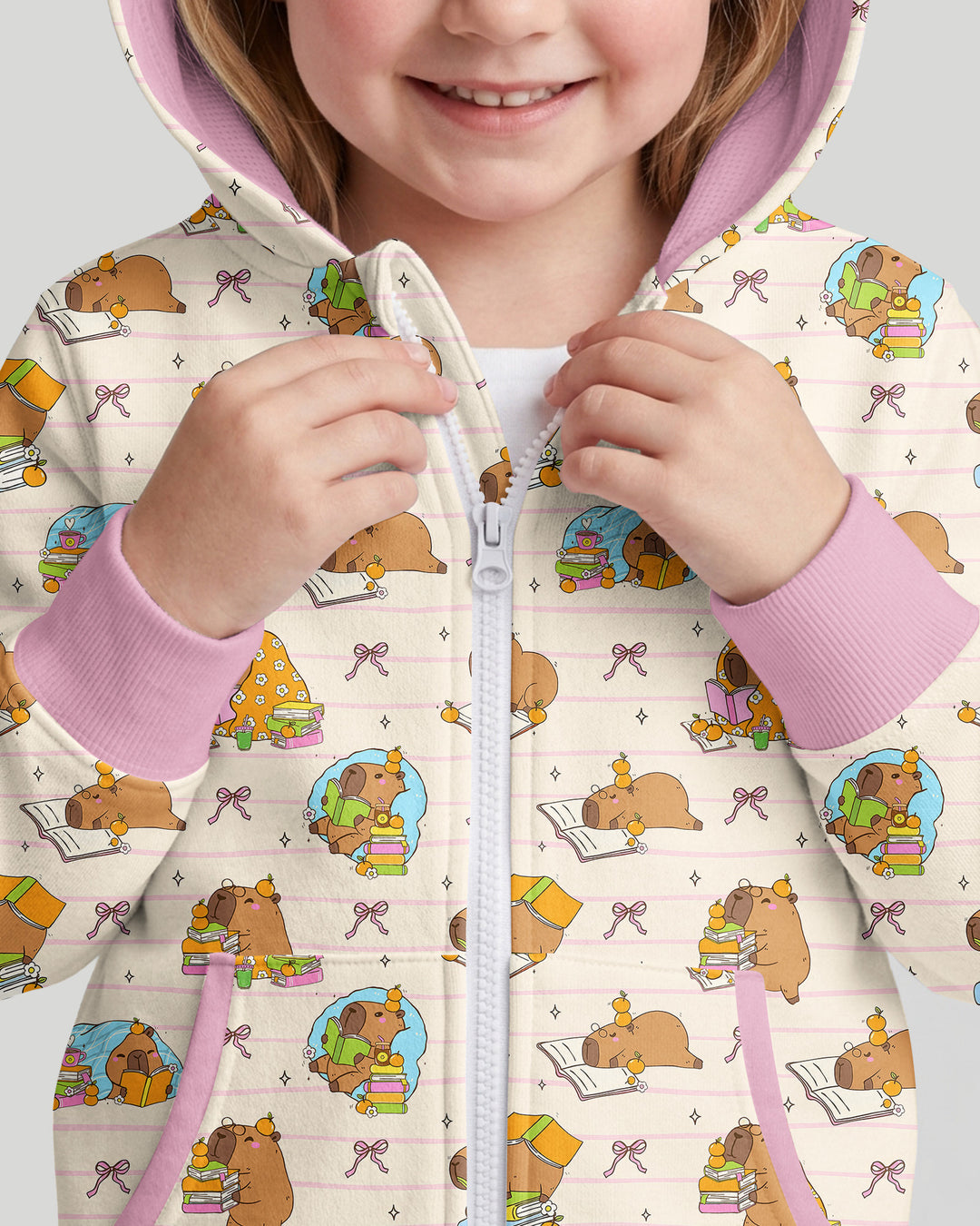 Sweet Study Capy Bamboo Zip Hoodie