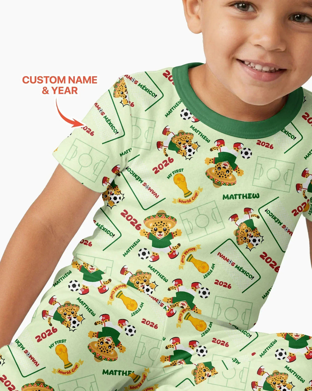 My First World Cup Bamboo Two Piece Short Sleeve Pajama Set