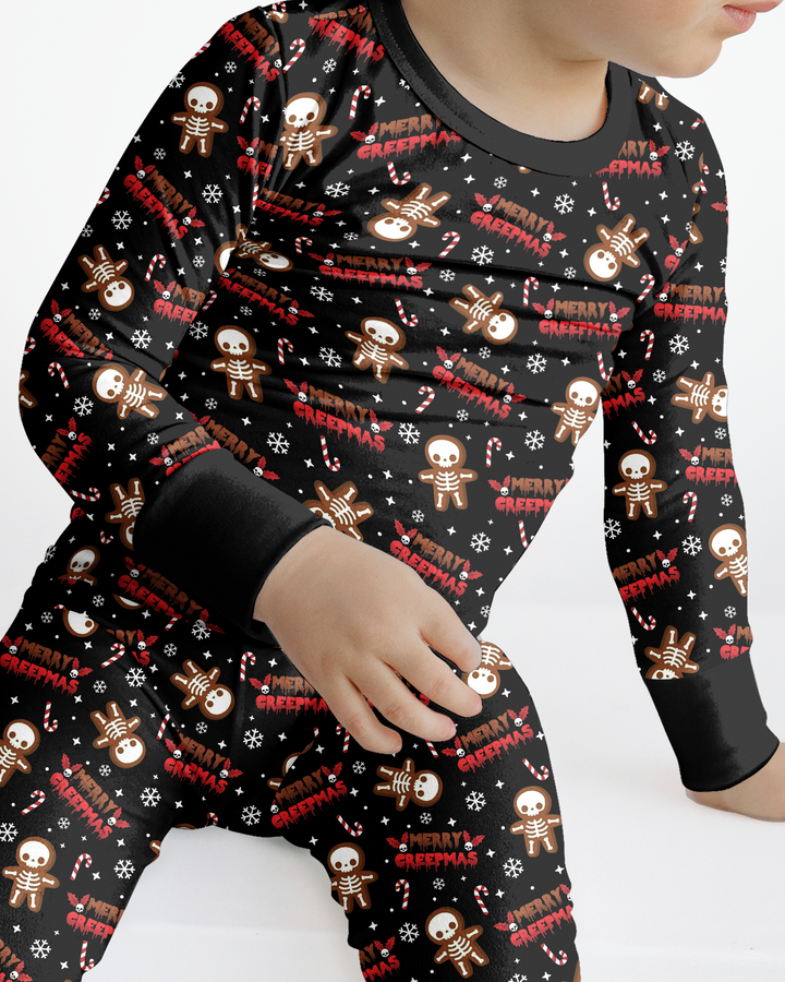 Merry Creepmas Cookies Bamboo Two Piece Long Sleeve Pajama Set