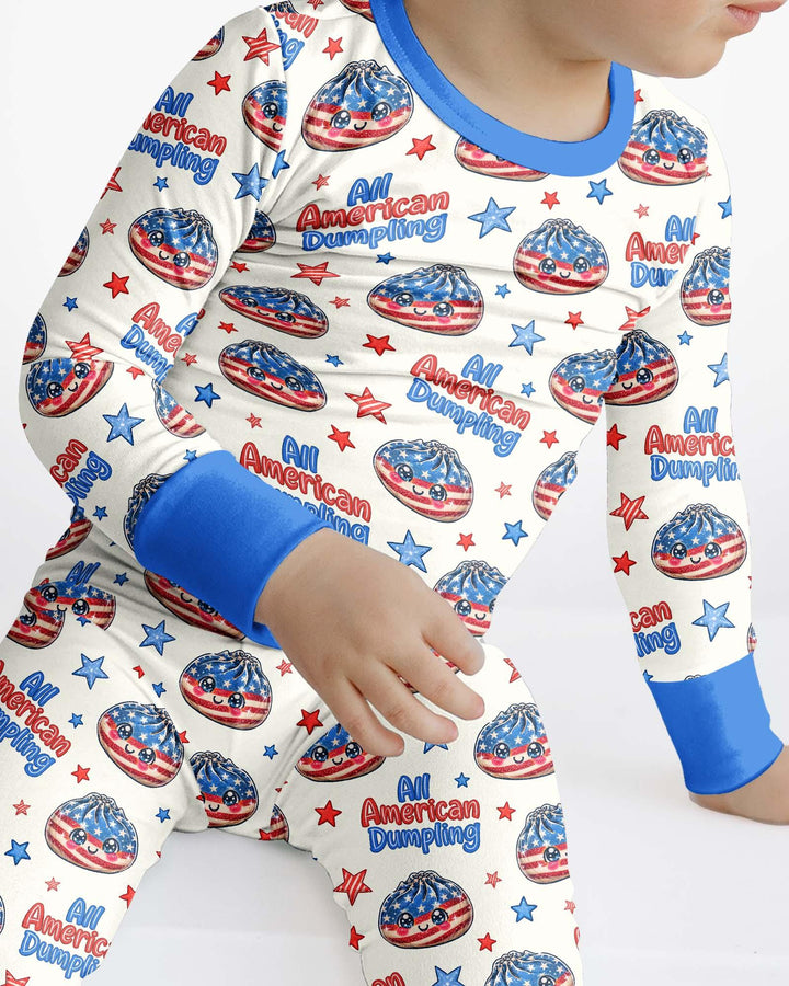 All American Dumpling Bamboo Two Piece Long Sleeve Pajama Set