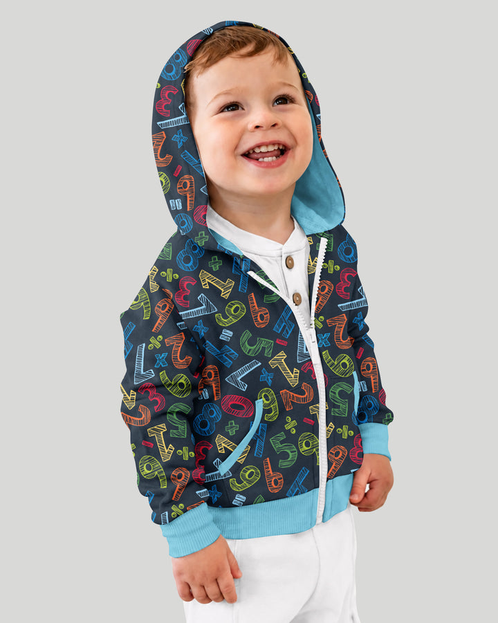 Math Doodles Bamboo Zip Hoodie