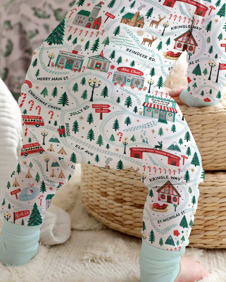 Whimsical North Pole Map Bamboo Convertible Zippy