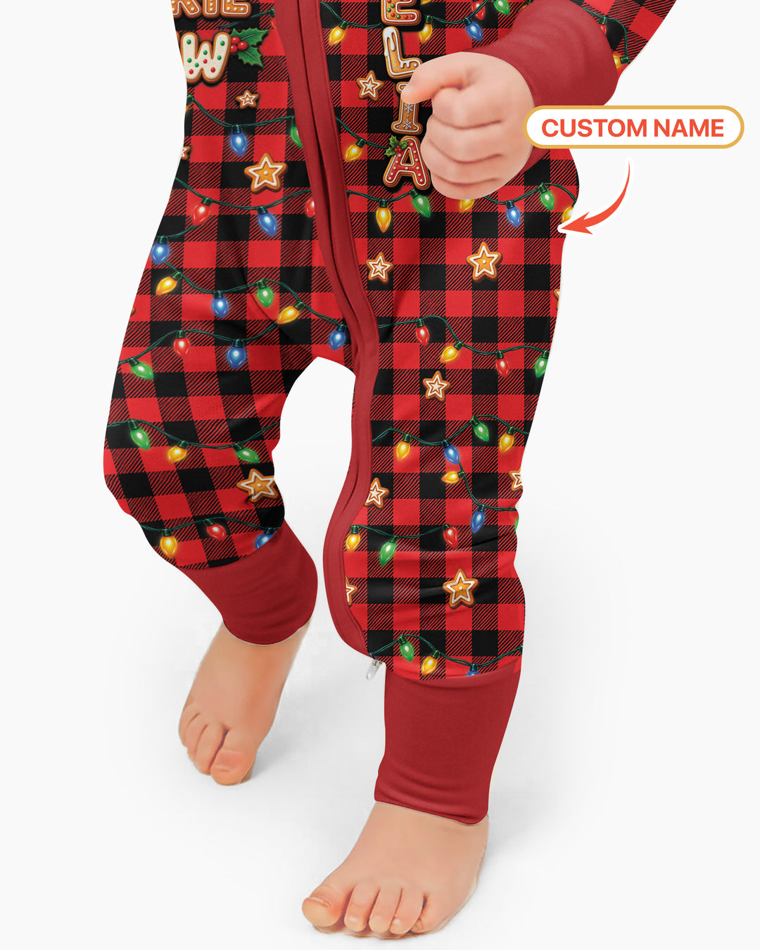 The Cookie Crew Custom Gingerbread Letter Bamboo Convertible Zippy