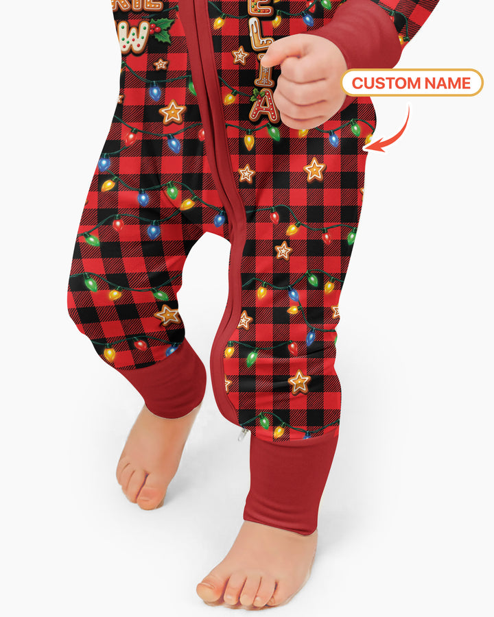 The Cookie Crew Custom Gingerbread Letter Bamboo Convertible Zippy