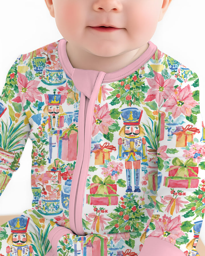 Watercolor Nutcracker Holiday Bamboo Convertible Zippy