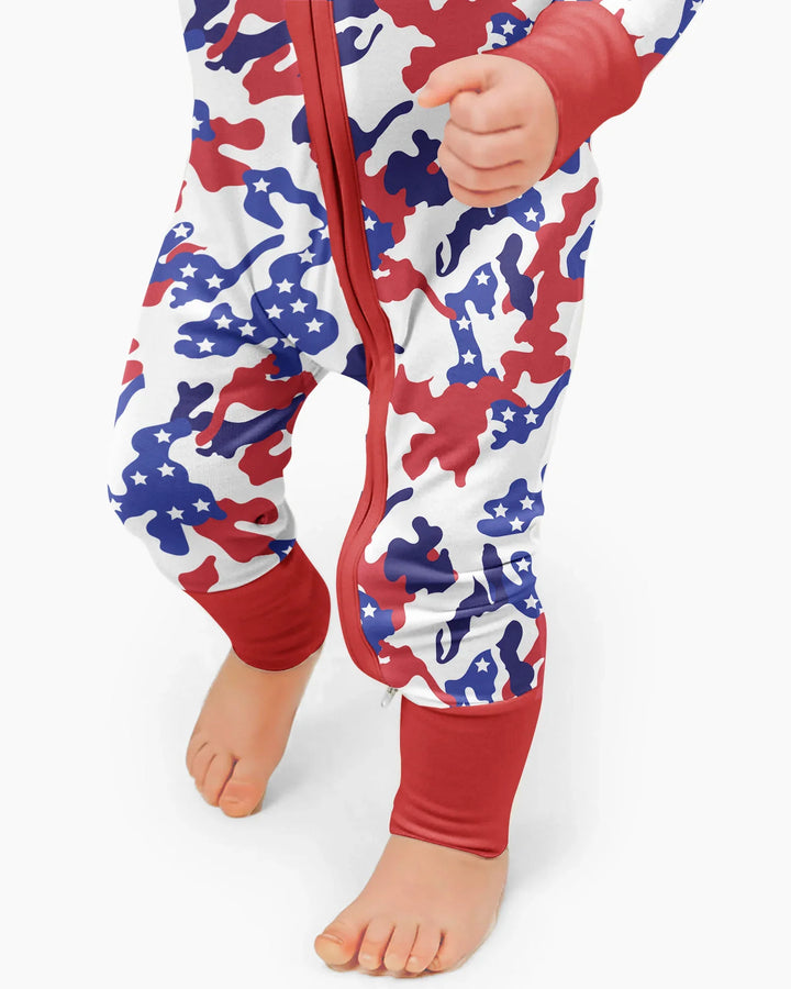 Patriot Camo Daddy & Me Matching Bamboo Convertible Zippy
