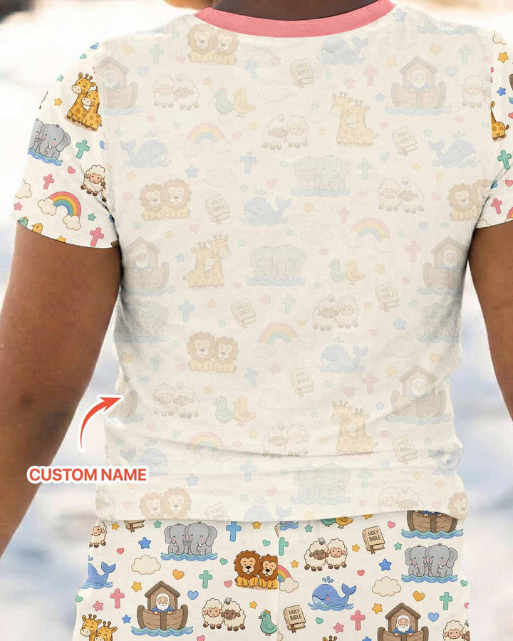 CUSTOM Template Bamboo Two Piece Short Sleeve Pyjamas Set