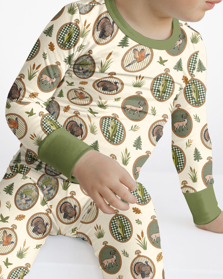 Hunting Season Bamboo Two Piece Long Sleeve Pajama Set