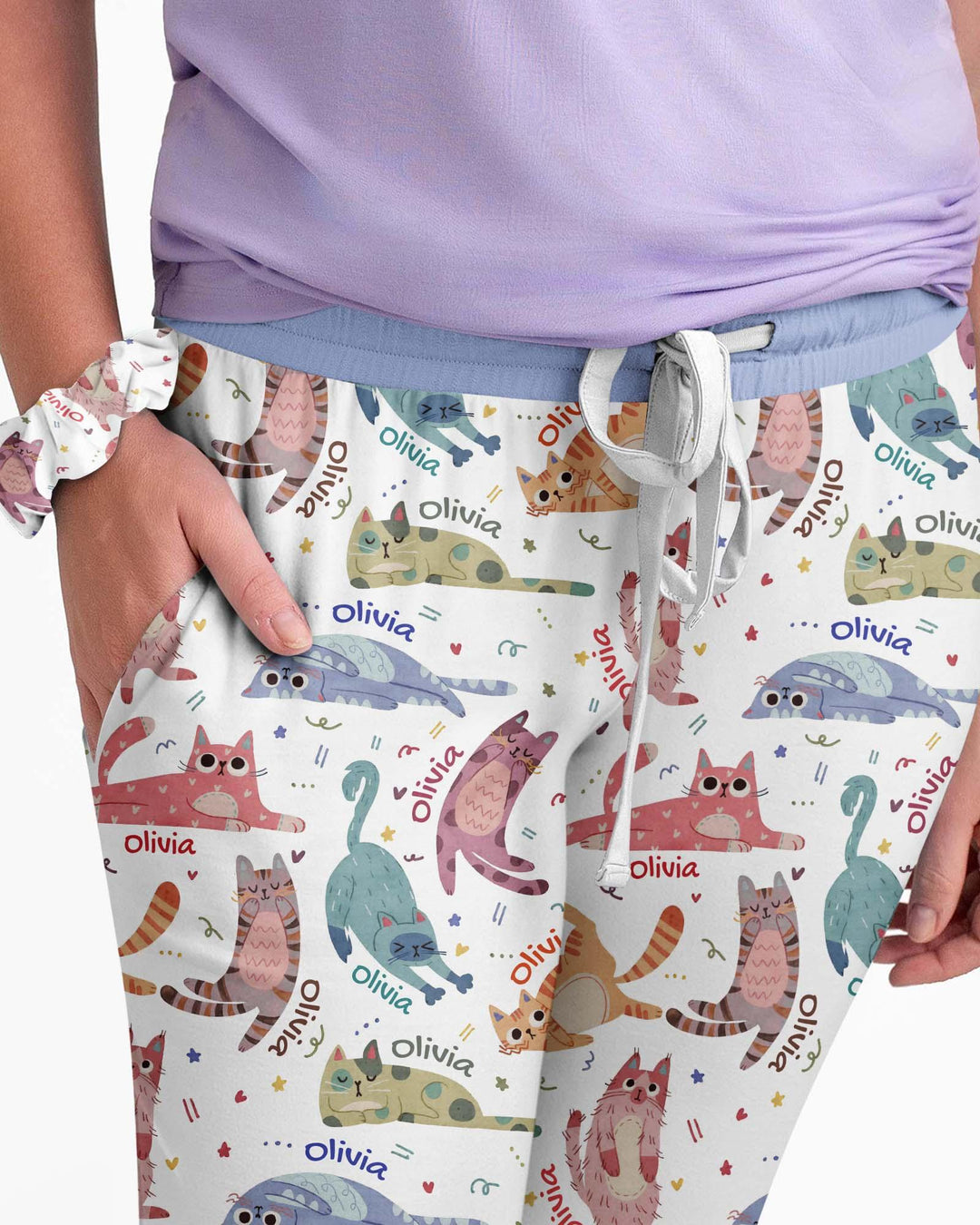 Cat Nap Crew Bamboo Women Pajama Set
