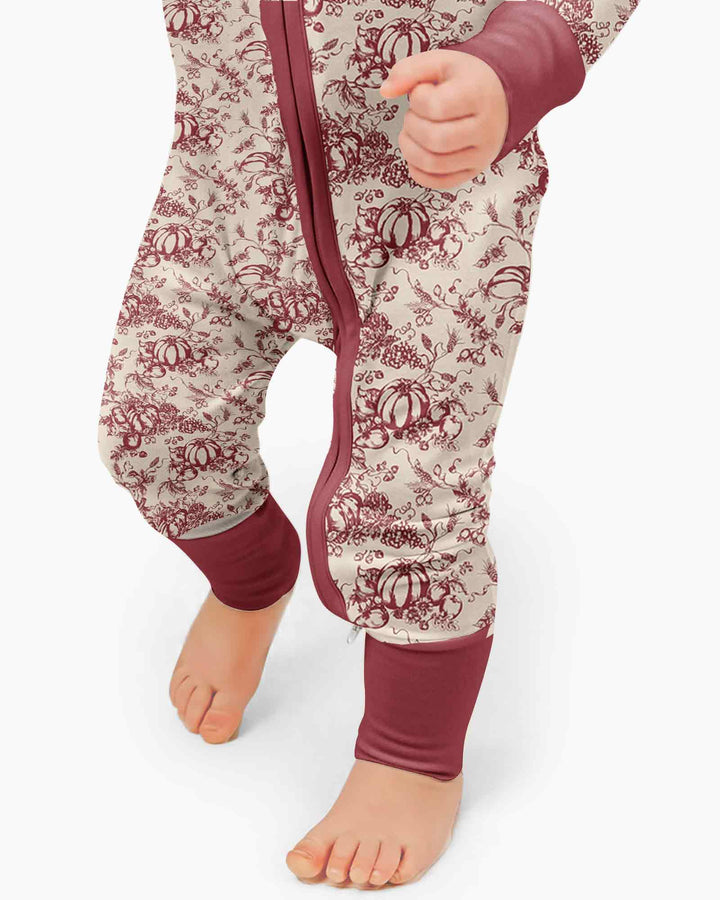 Fall Pumpkin Toile Family Matching Bamboo Convertible Zippy