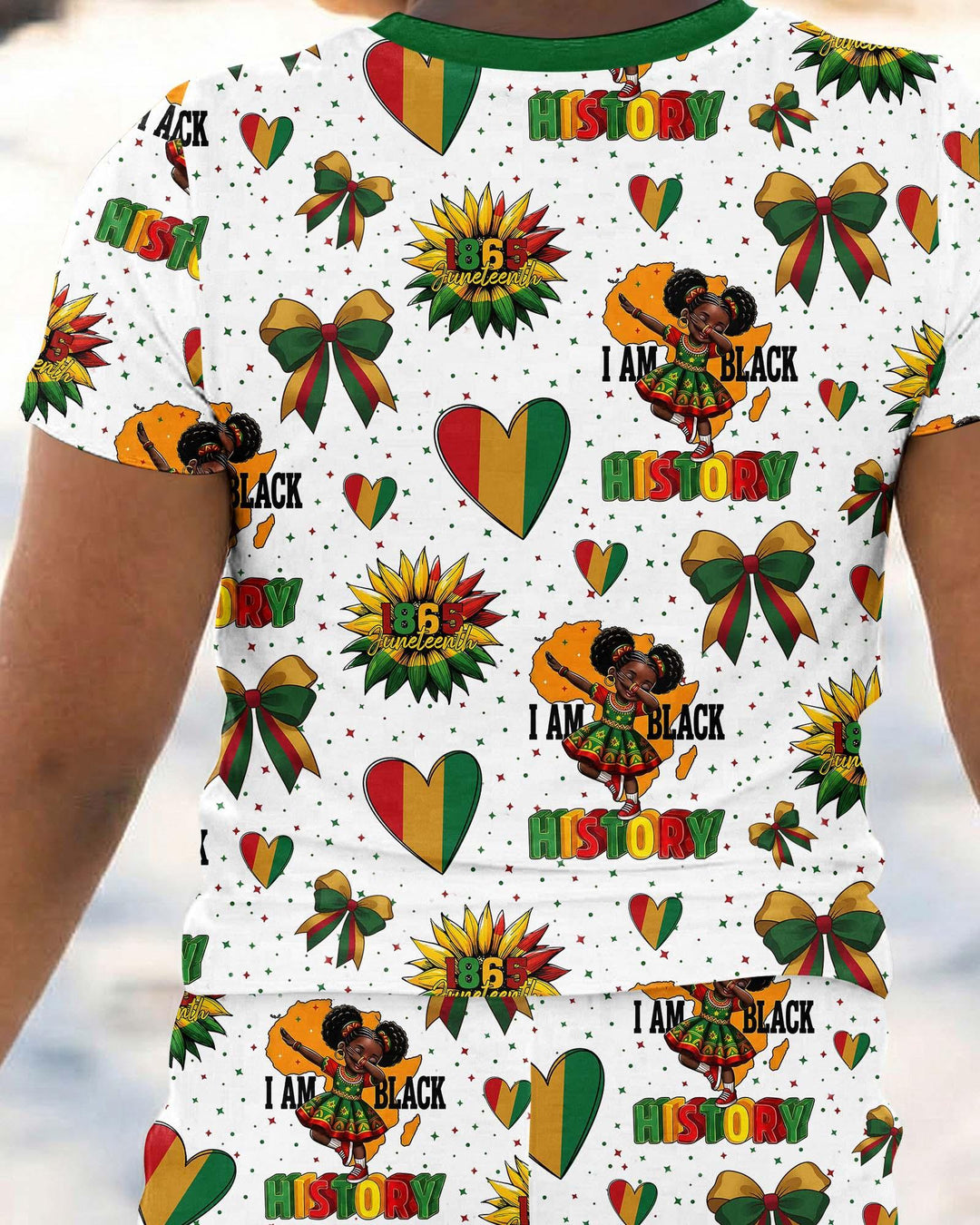 Juneteenth Girl I Am Black History Bamboo Two Piece Short Sleeve Pajama Set