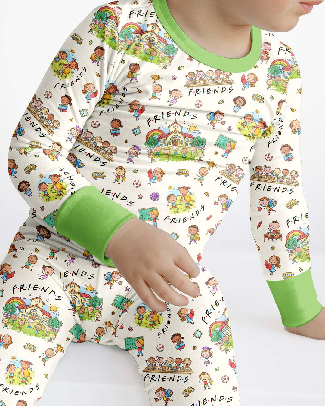 Template Bamboo Two Piece Long Sleeve Pyjamas Set