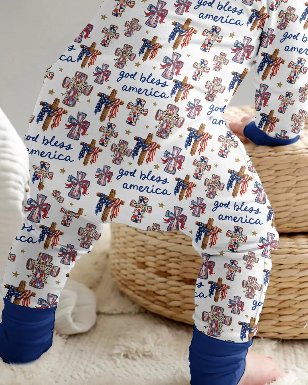 God Bless America Family Matching Bamboo Convertible Zippy