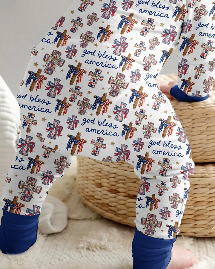 God Bless America Family Matching Bamboo Convertible Zippy