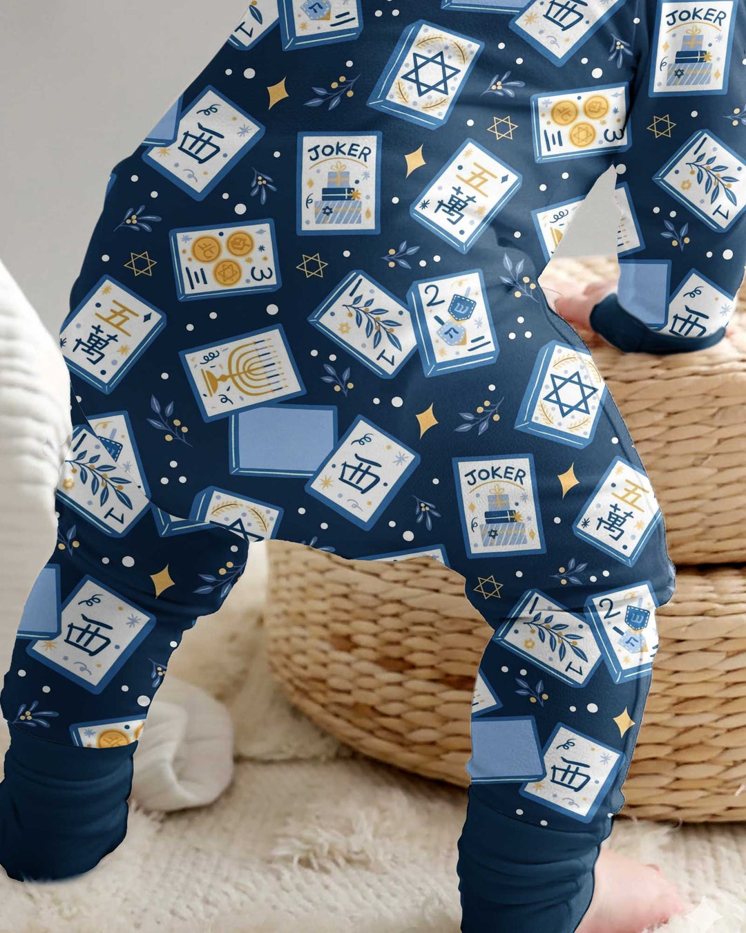 Mahjong Tov Hanukkah Family Matching Bamboo Convertible Zippy