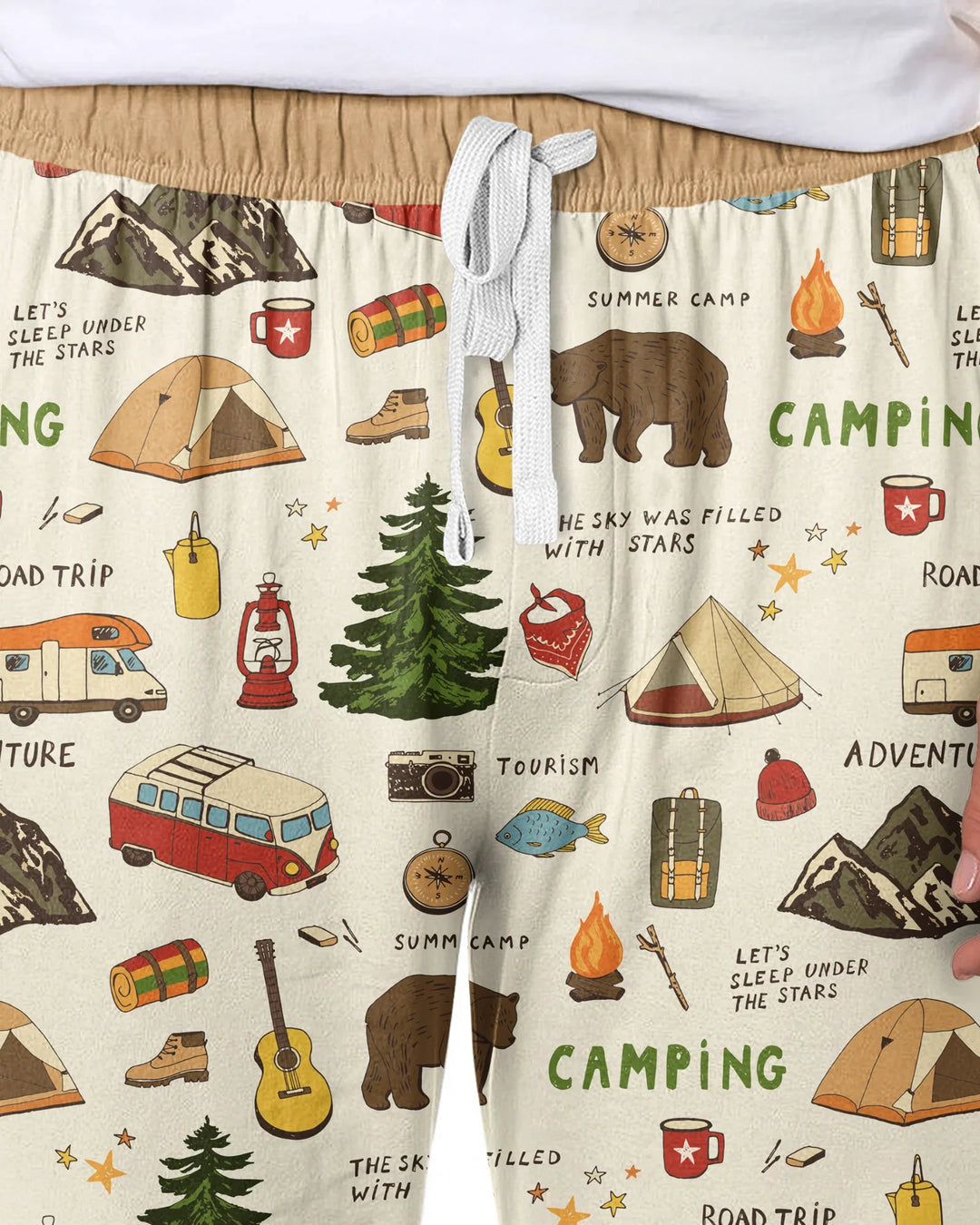 Outdoor Camping Adventure Family Matching Bamboo Men's Pajama Set