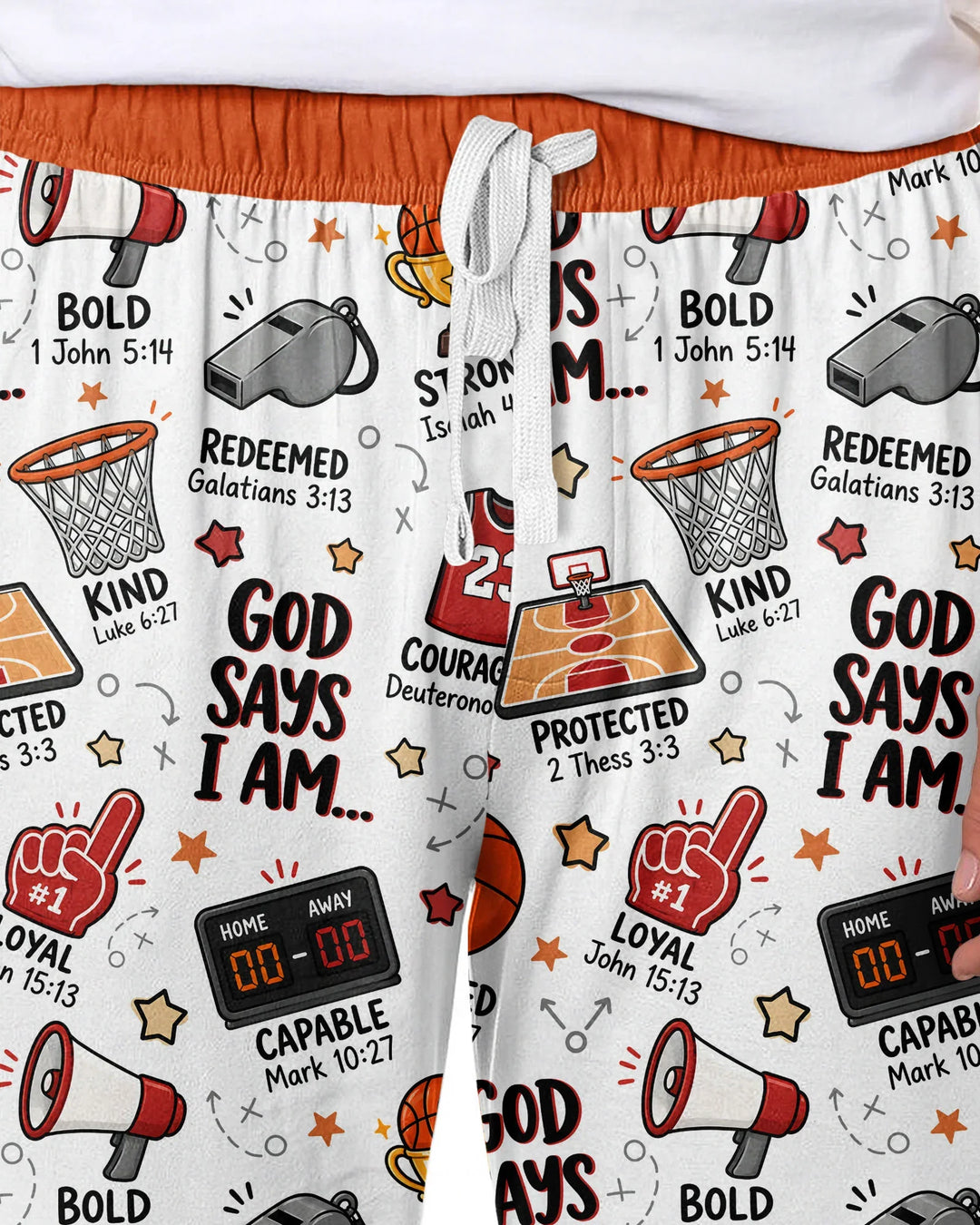 Basketball God Says I Am Bamboo Men's Pajama Set