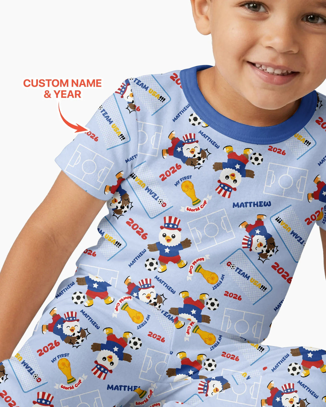 My First World Cup Bamboo Two Piece Short Sleeve Pajama Set