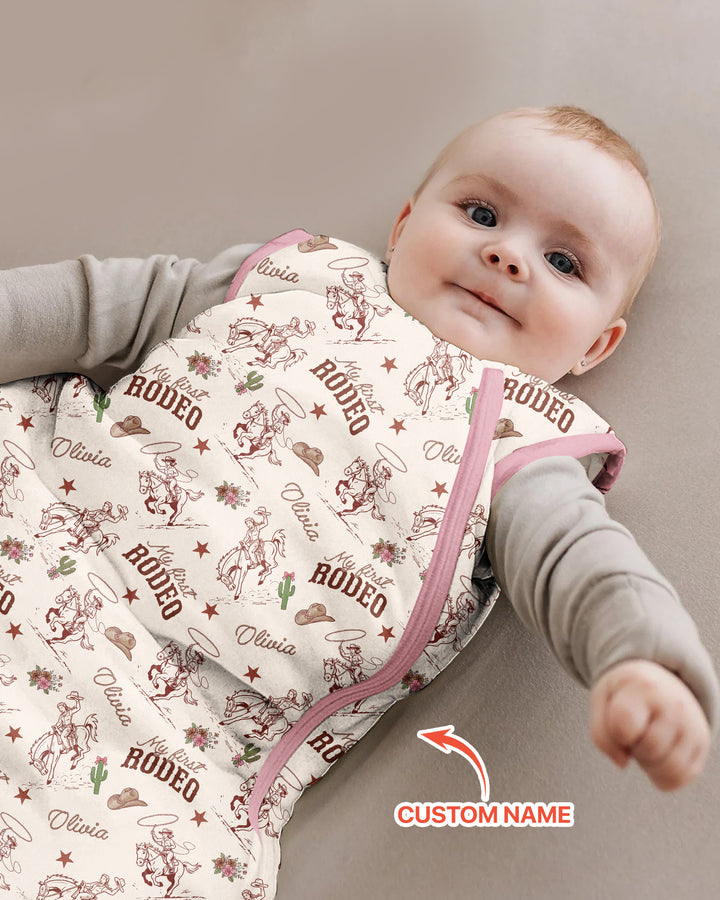 Custom Name First Rodeo Family Matching Bamboo Sleep Bag