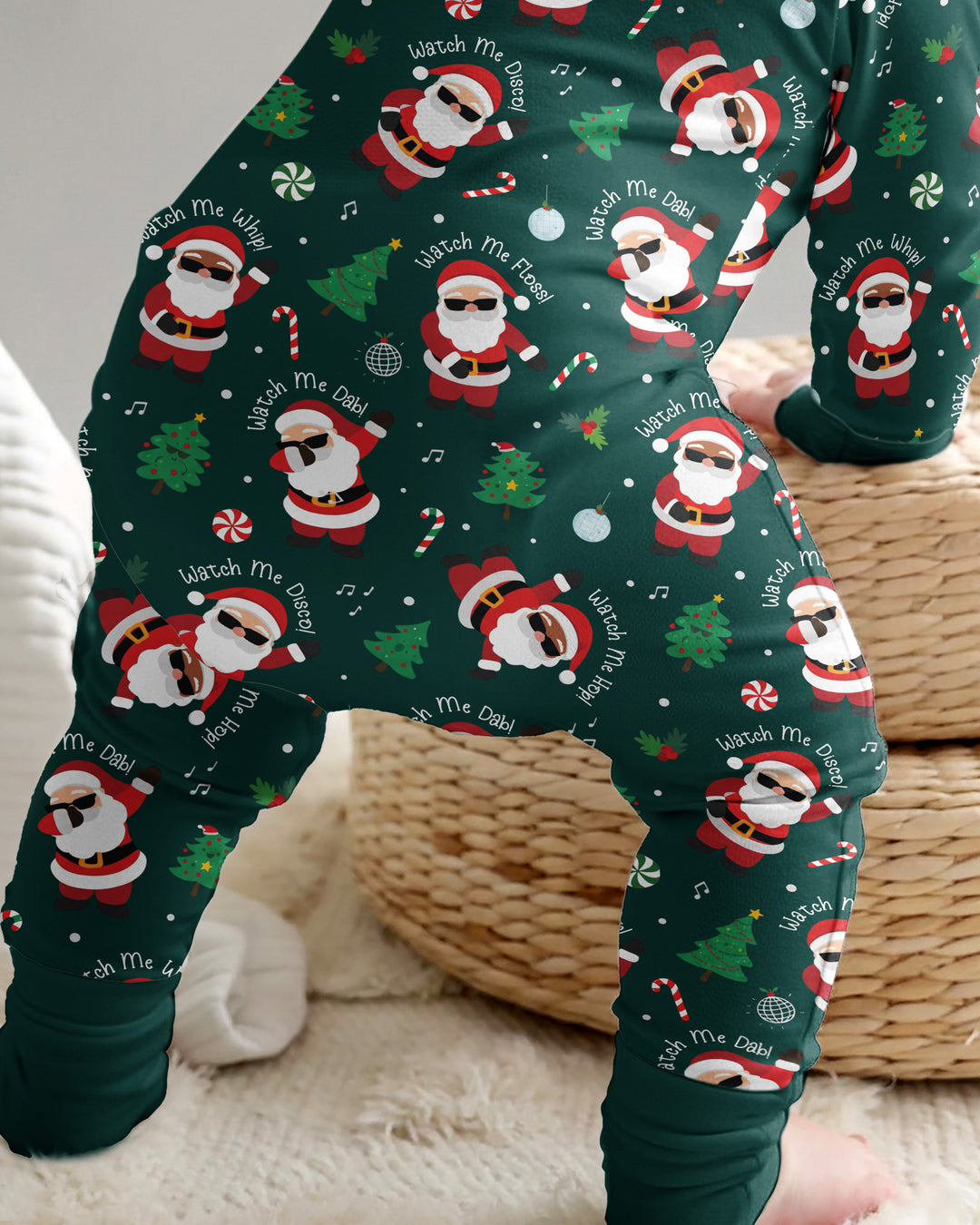 Santa's Christmas Dance Party Bamboo Convertible Zippy