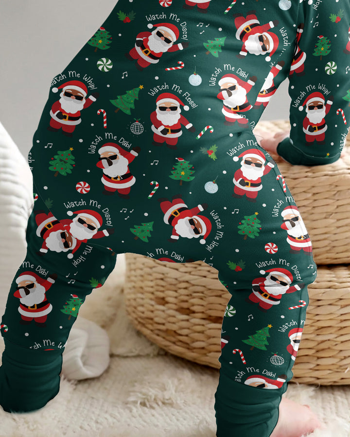 Santa's Christmas Dance Party Bamboo Convertible Zippy