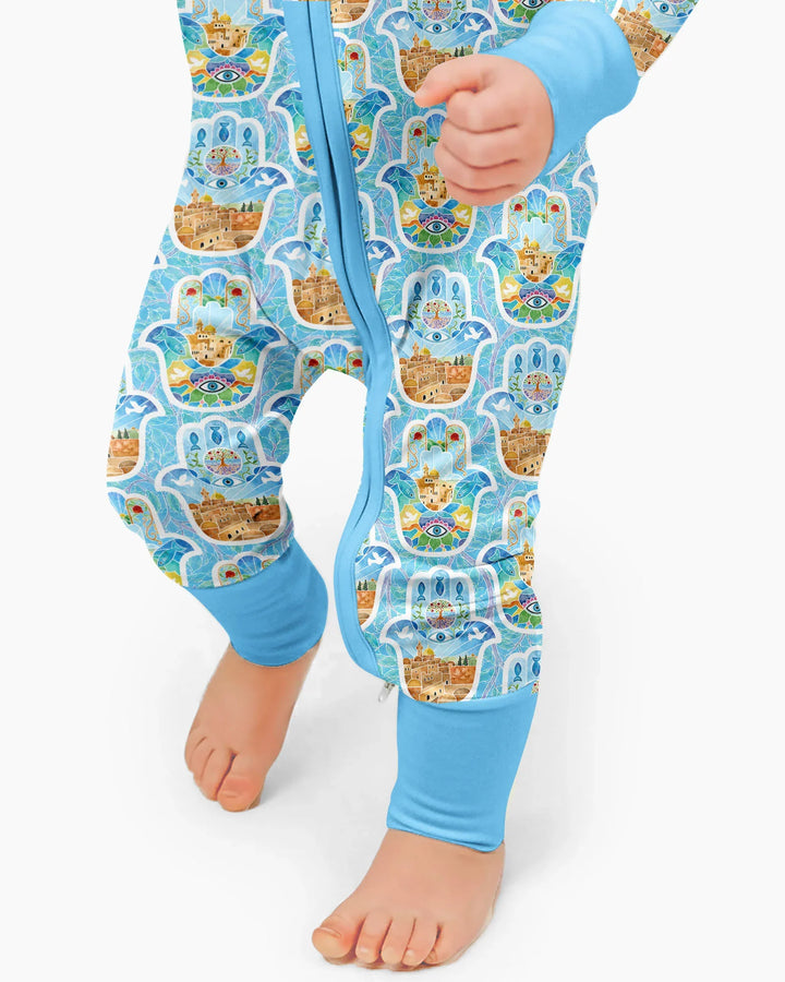 Hamsa Hand Bamboo Convertible Zippy
