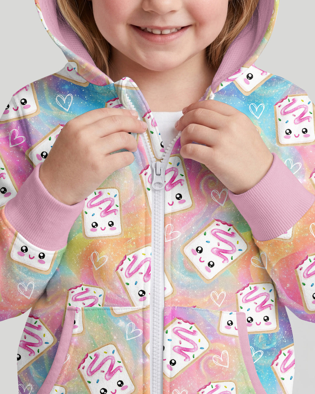 Kawaii Sprinkle Pastry  Bamboo Zip Hoodie