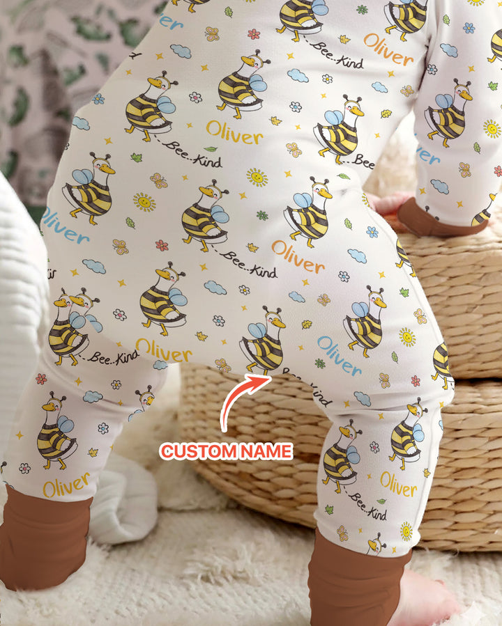 Custom Name Bee Kind The Goose Bamboo Convertible Zippy