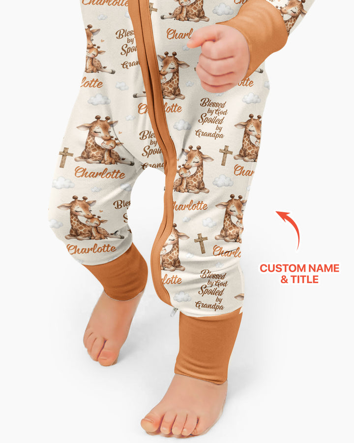 Custom Name Blessed By God Spoiled By Grandma Bamboo Convertible Zippy