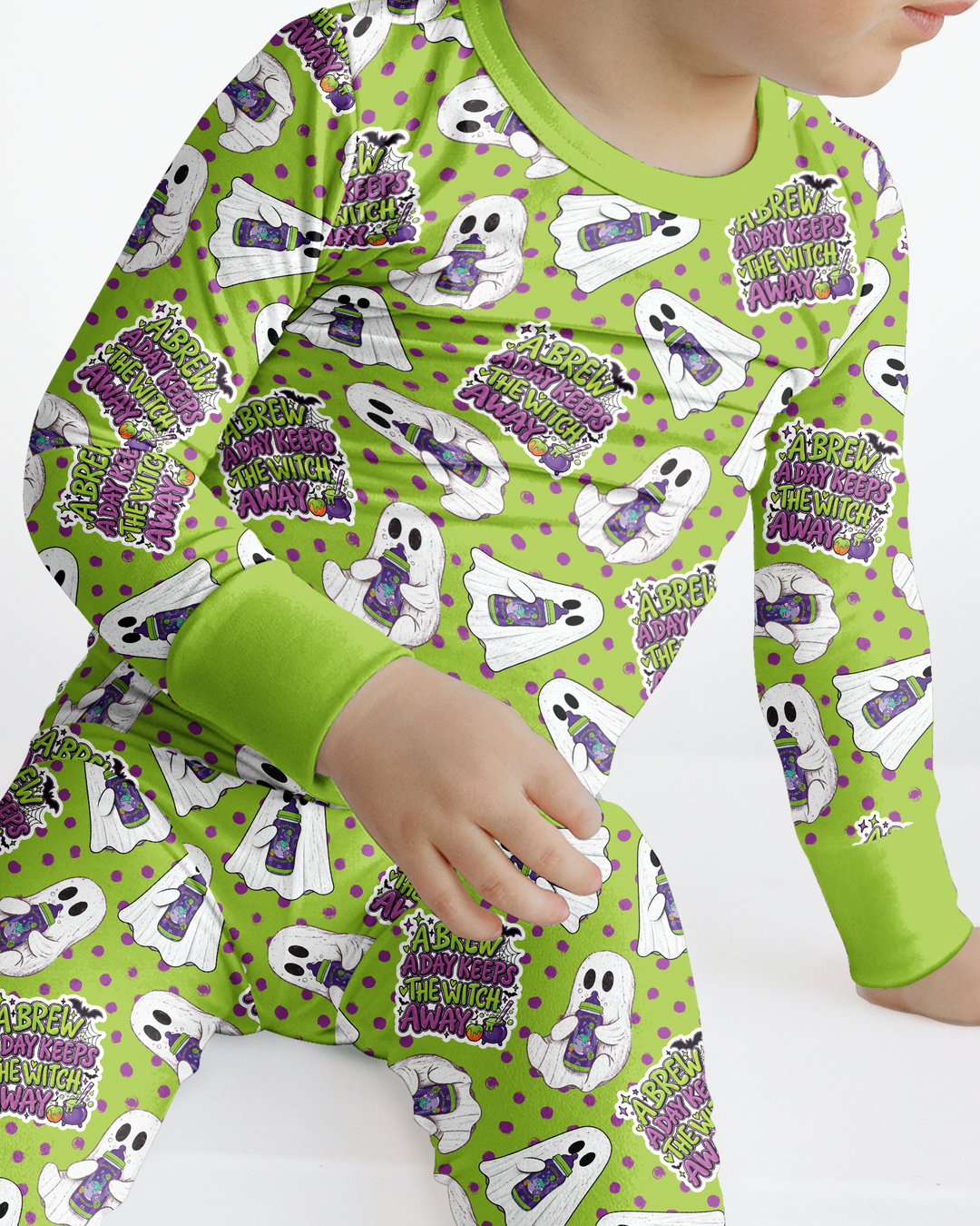 Boo Brew Ghosts Bamboo Two Piece Long Sleeve Pajama Set