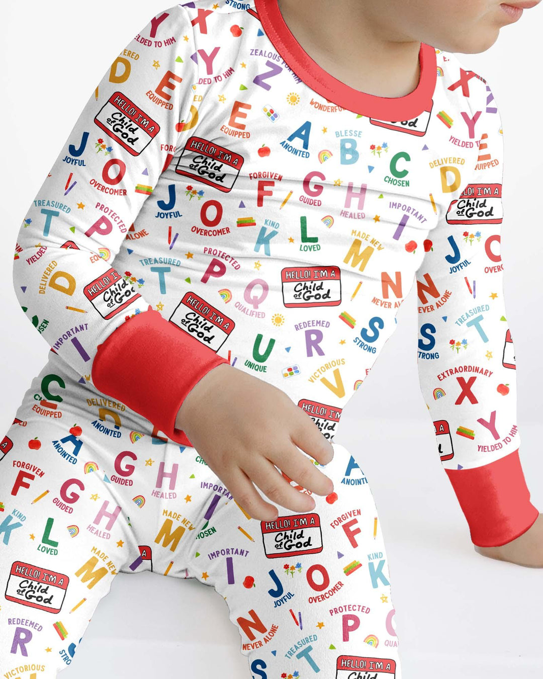 I'm A Child Of God ABCs Bamboo Two Piece Long Sleeve Pajama Set