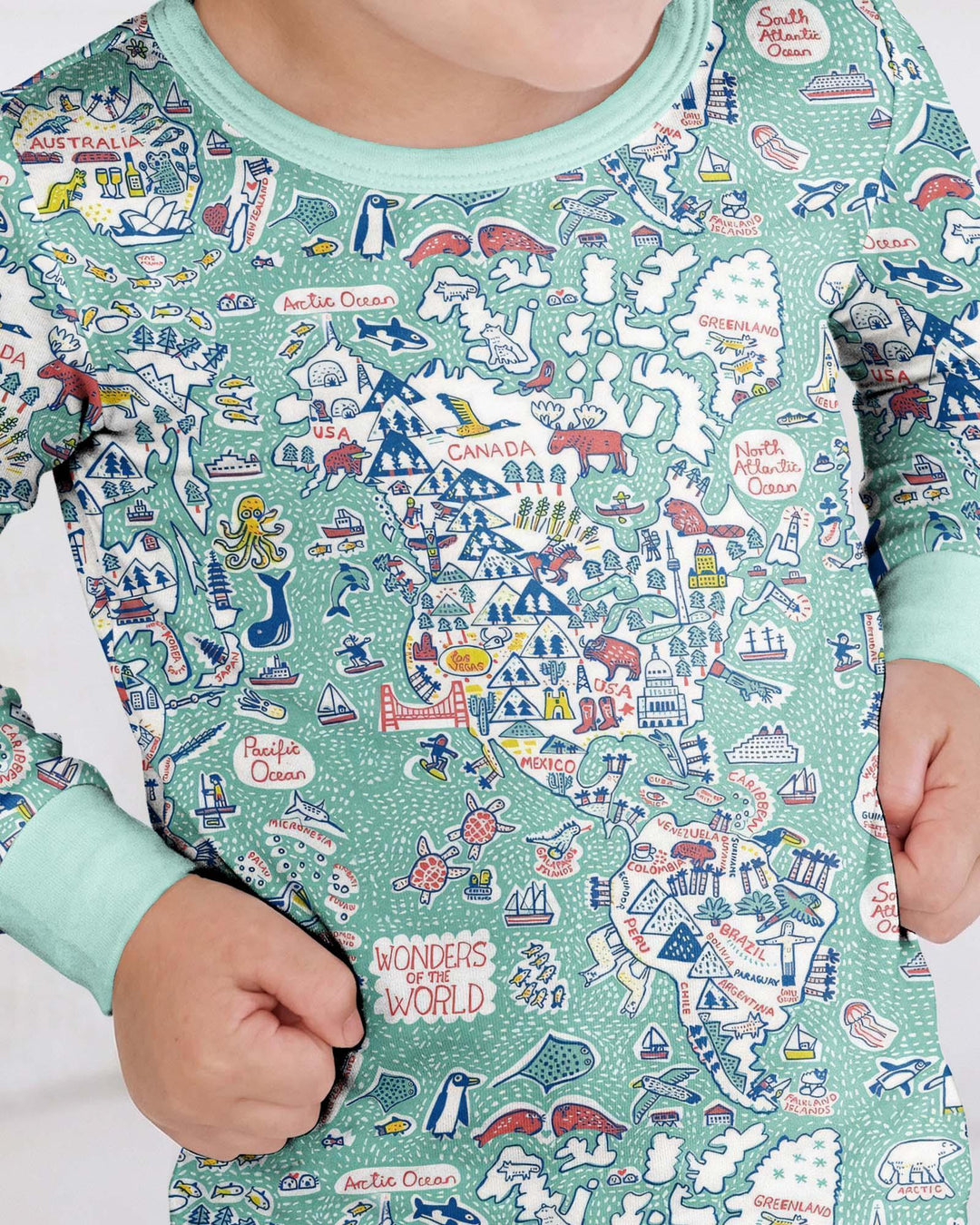 Hello World Wonders Bamboo Two Piece Long Sleeve Pajama Set