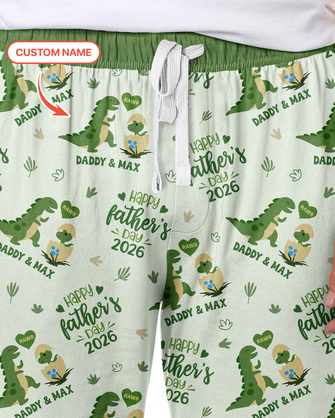 Custom Name Fathers Day 2026 Bamboo Men's Pajama Set