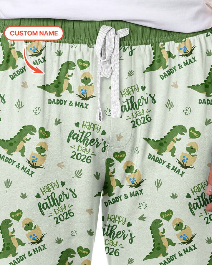 Custom Name Fathers Day 2026 Bamboo Men's Pajama Set