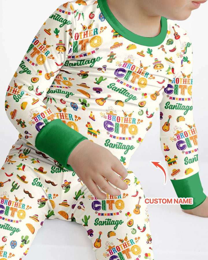 My First Fiesta Bamboo Two Piece Long Sleeve Pajama Set